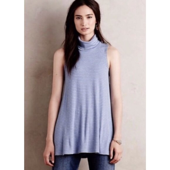 ANTHROPOLOGIE PUELLA Turtleneck Swing Tank L - Picture 1 of 10